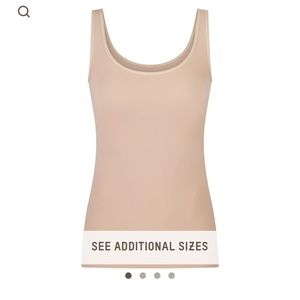 SKIMS sculpting tank in tan.